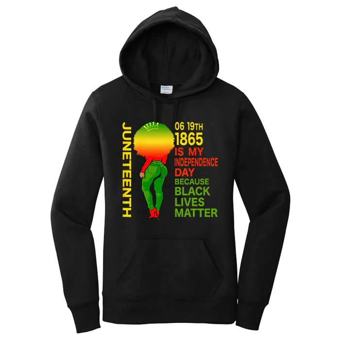 Happy Juneteenth Is My Independence Day Free Black Women's Pullover Hoodie