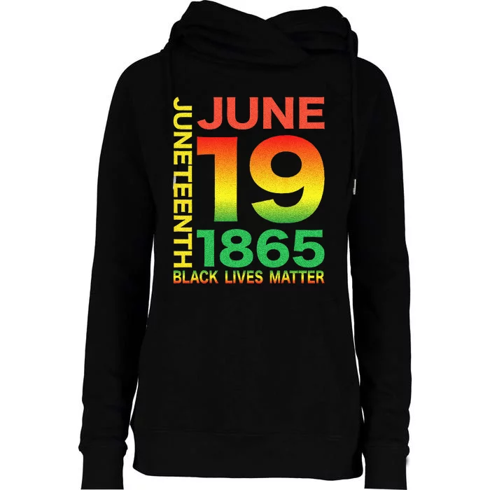 Happy Juneteenth Is My Independence Day Free Ish Black Womens Funnel Neck Pullover Hood