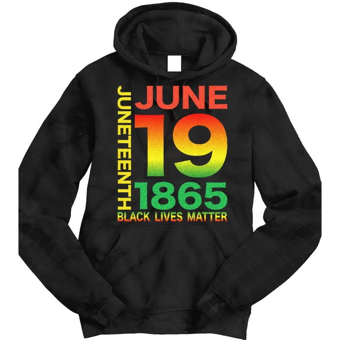 Happy Juneteenth Is My Independence Day Free Ish Black Tie Dye Hoodie