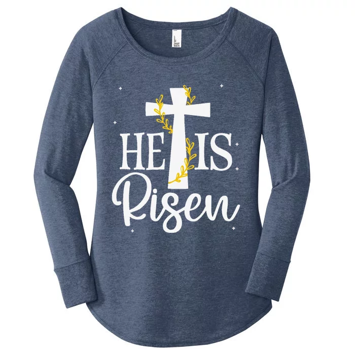 He Jesus Is Risen 5t Plus Size Women's Perfect Tri Tunic Long Sleeve Shirt