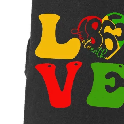 Happy Juneteenth Is My Independence Day Love Black Doggie 3-End Fleece Hoodie