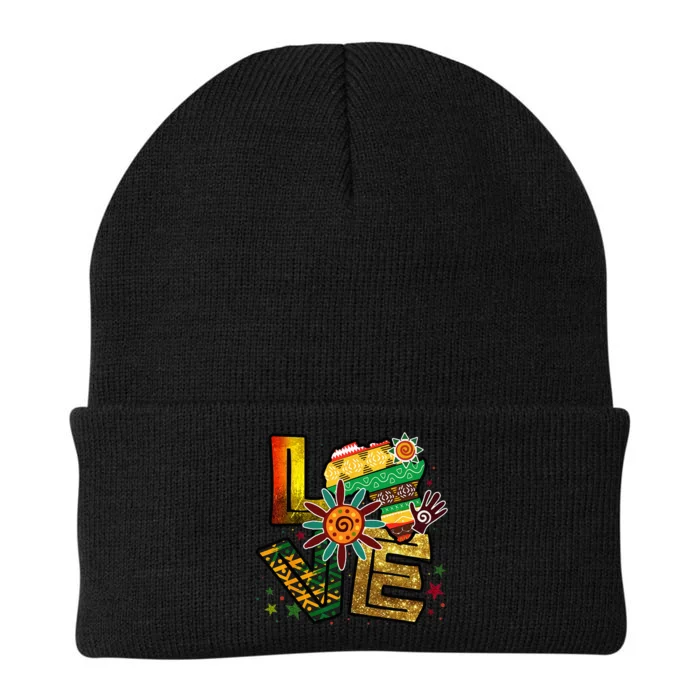 Happy Juneteenth Is My Independence Day Love Black Knit Cap Winter Beanie