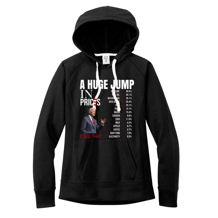 Huge Jump In Prices Joe Biden I Did That Women's Fleece Hoodie