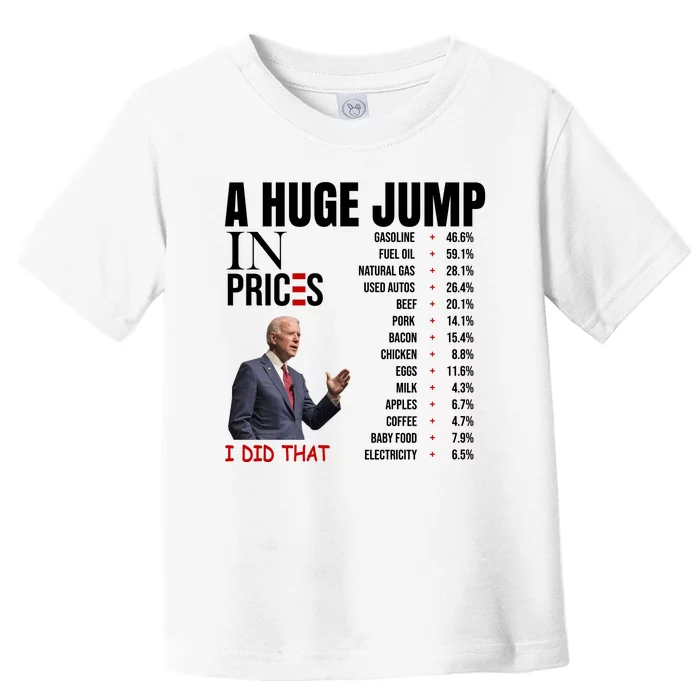 Huge Jump In Prices Joe Biden I Did That Toddler T-Shirt