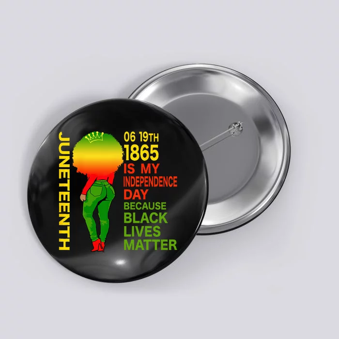 Happy Juneteenth Is My Independence Day Free Black Wo Button