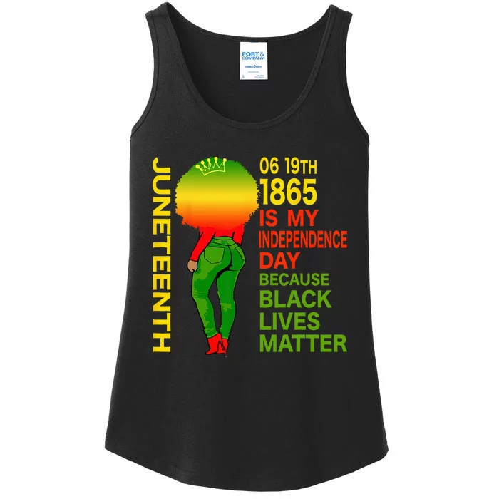 Happy Juneteenth Is My Independence Day Free Black Wo Ladies Essential Tank