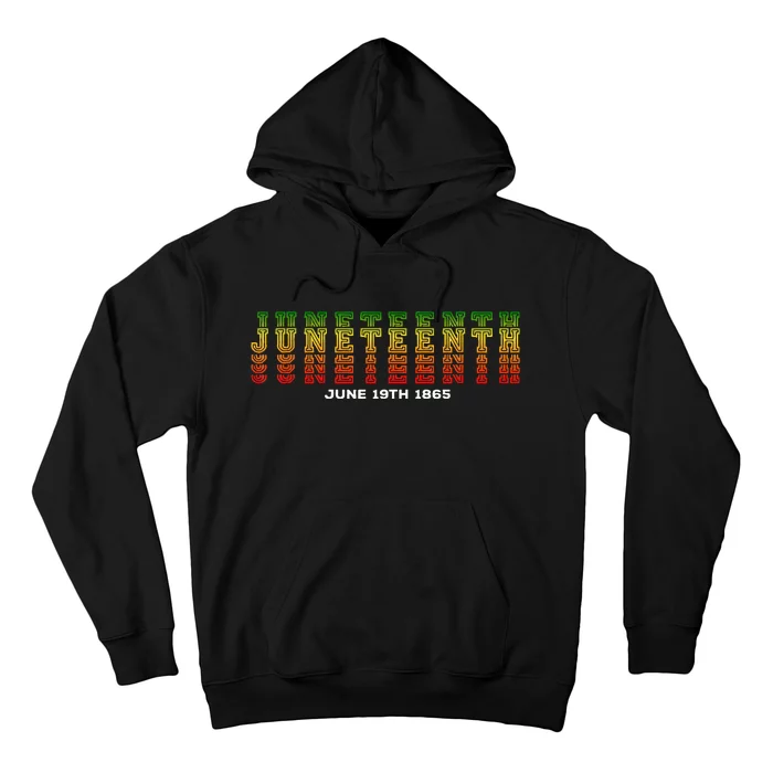 Happy Juneteenth Is My Independence Day Free ish Black Hoodie