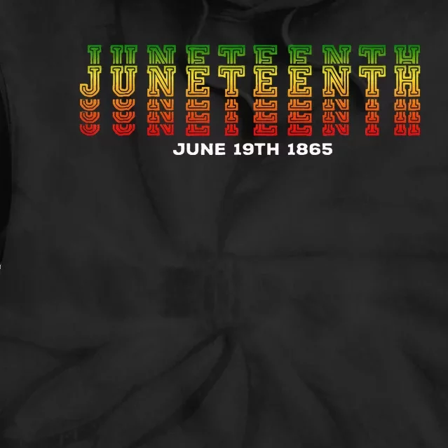 Happy Juneteenth Is My Independence Day Free ish Black Tie Dye Hoodie