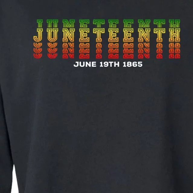 Happy Juneteenth Is My Independence Day Free ish Black Cropped Pullover Crew