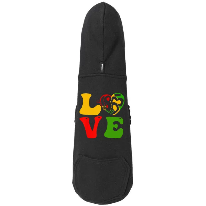 Happy Juneteenth Is My Independence Day Love Black Wo Doggie 3-End Fleece Hoodie