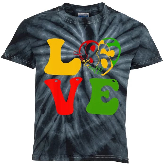 Happy Juneteenth Is My Independence Day Love Black Wo Kids Tie-Dye T-Shirt