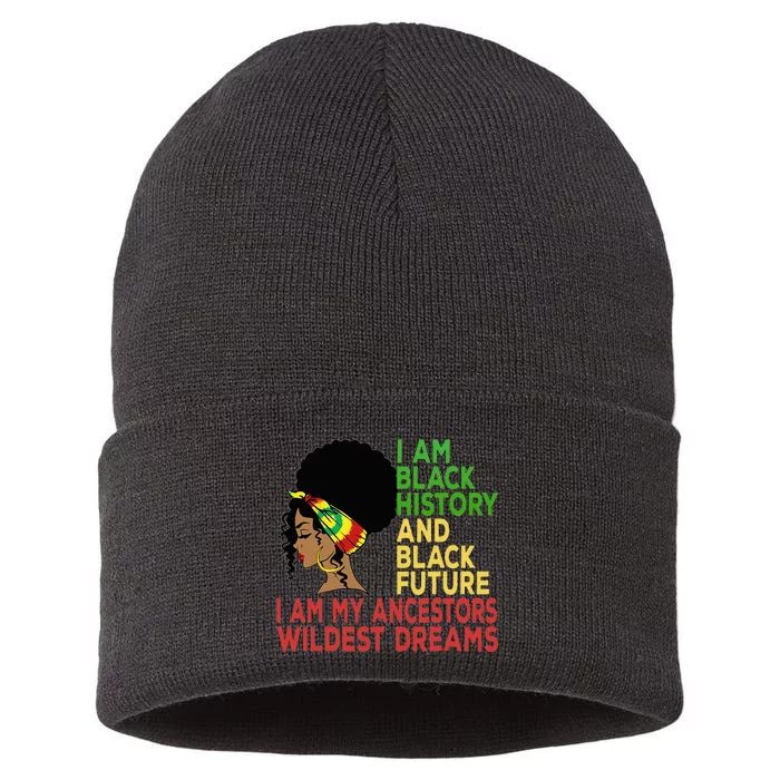 Happy Juneteenth Is My Independence Day Black Wo Sustainable Knit Beanie