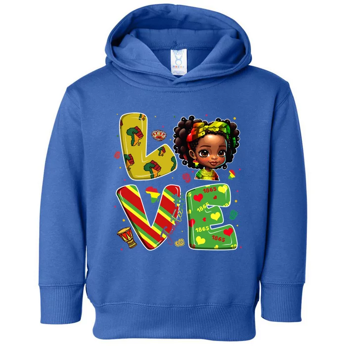 Happy Juneteenth Is My Independence Day Love African Gift Toddler Hoodie