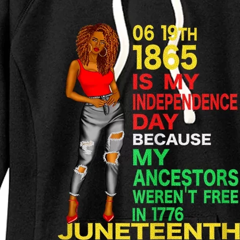 Happy Juneteenth Is My Independence Day Free Black Women's Fleece Hoodie