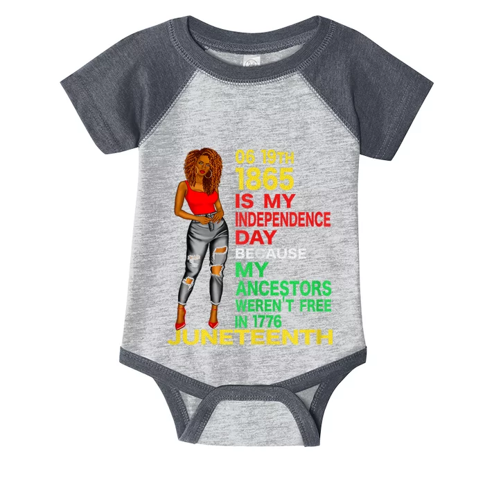 Happy Juneteenth Is My Independence Day Free Black Infant Baby Jersey Bodysuit