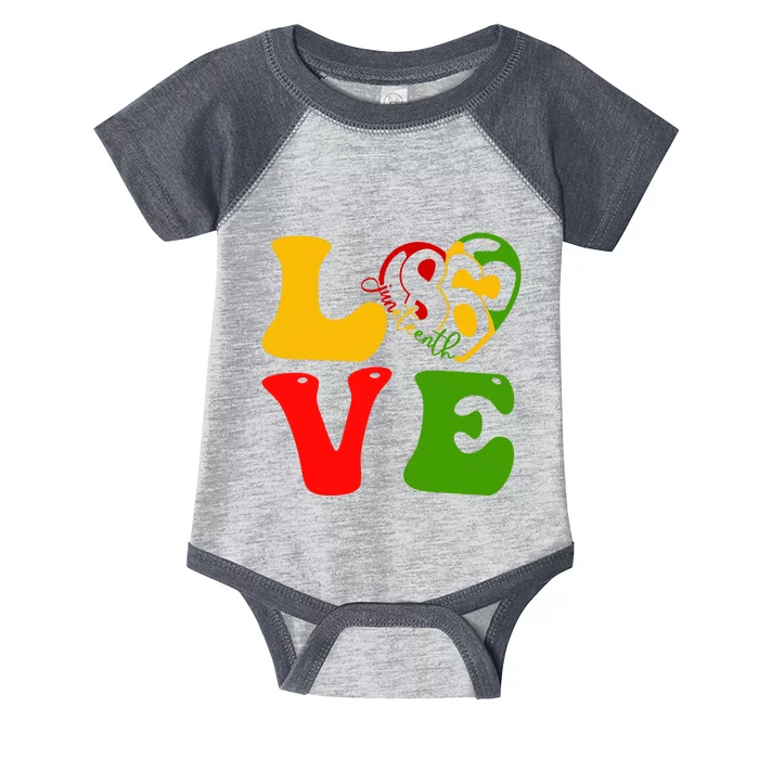 Happy Juneteenth Is My Independence Day Love Black Wo Infant Baby Jersey Bodysuit