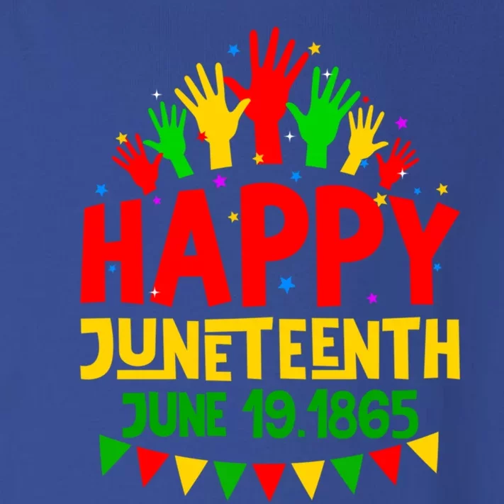 Happy Juneteenth June 19 1865 Black History Freedom Melanin Gift Toddler Long Sleeve Shirt