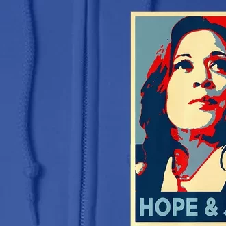 Hope & Joy Kamala Harris Obama 47 Voting Heal Full Zip Hoodie