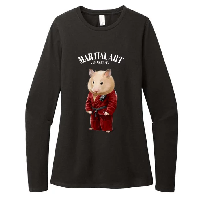 Hamster Judo Karate Master In Red Judogi Gift Womens CVC Long Sleeve Shirt