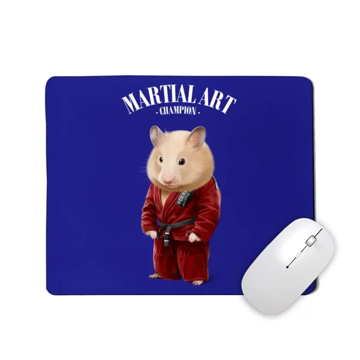 Hamster Judo Karate Master In Red Judogi Gift Mousepad