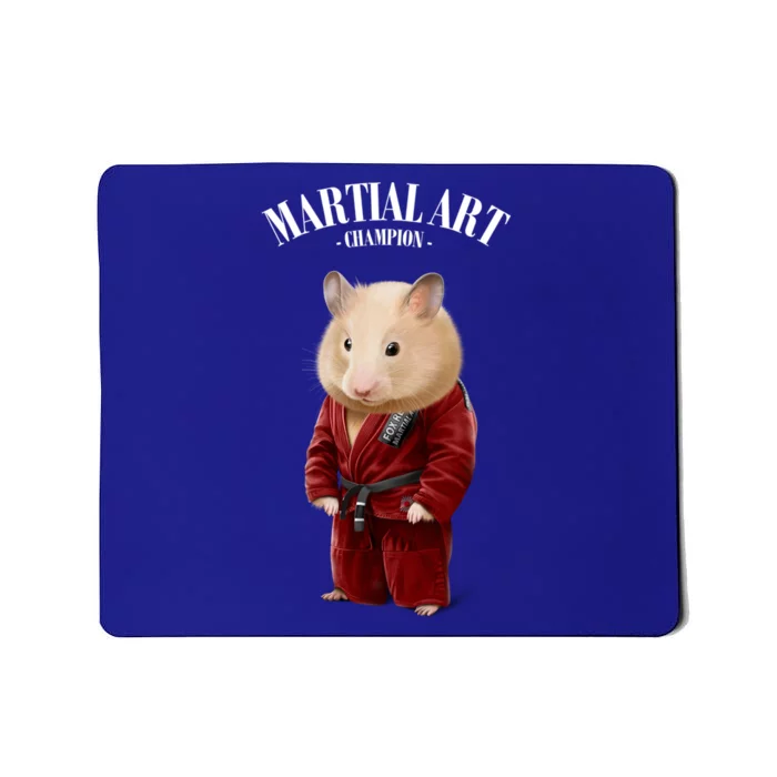 Hamster Judo Karate Master In Red Judogi Gift Mousepad