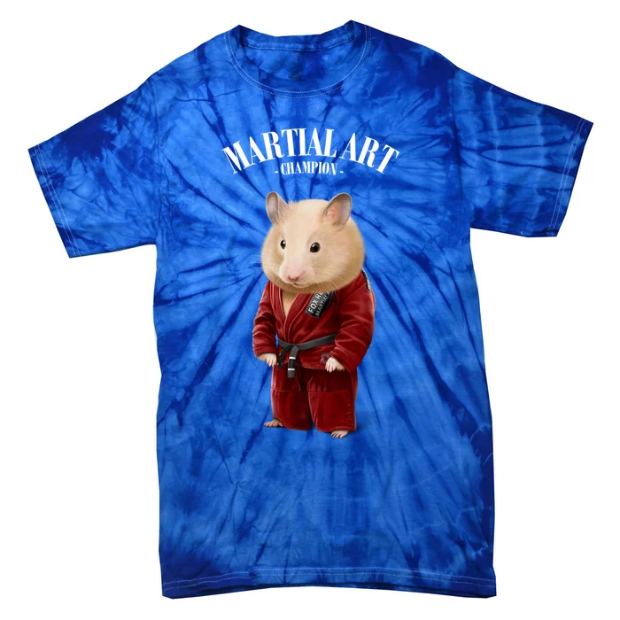 Hamster Judo Karate Master In Red Judogi Gift Tie-Dye T-Shirt