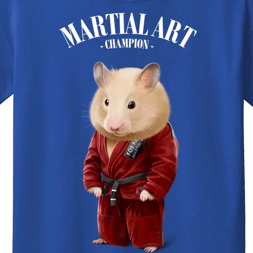 Hamster Judo Karate Master In Red Judogi Gift Kids T-Shirt