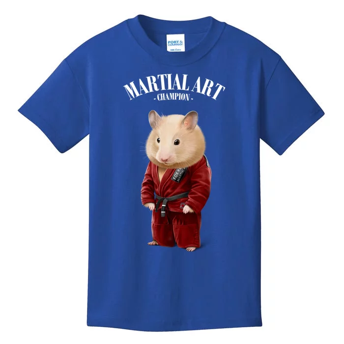 Hamster Judo Karate Master In Red Judogi Gift Kids T-Shirt