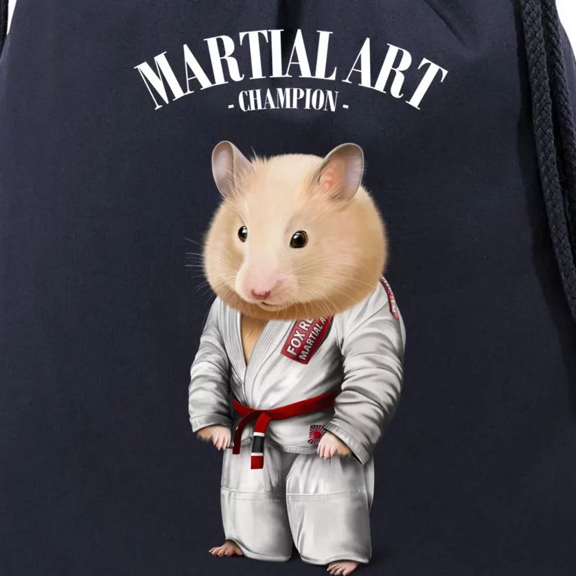 Hamster Judo Karate Master In White Judogi Gift Drawstring Bag