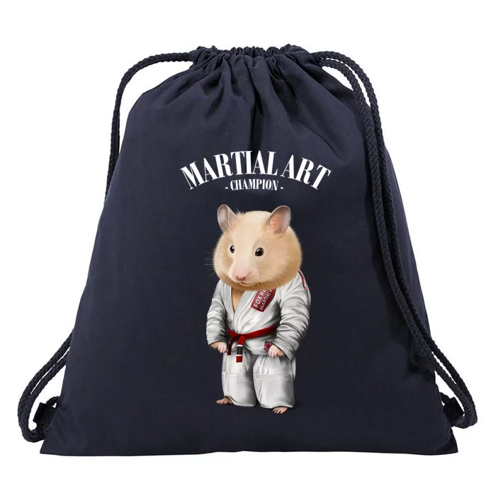 Hamster Judo Karate Master In White Judogi Gift Drawstring Bag