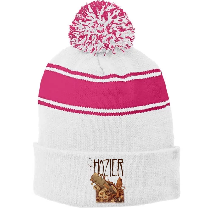 Hozier Jacksonville May 7 Show Stripe Pom Pom Beanie