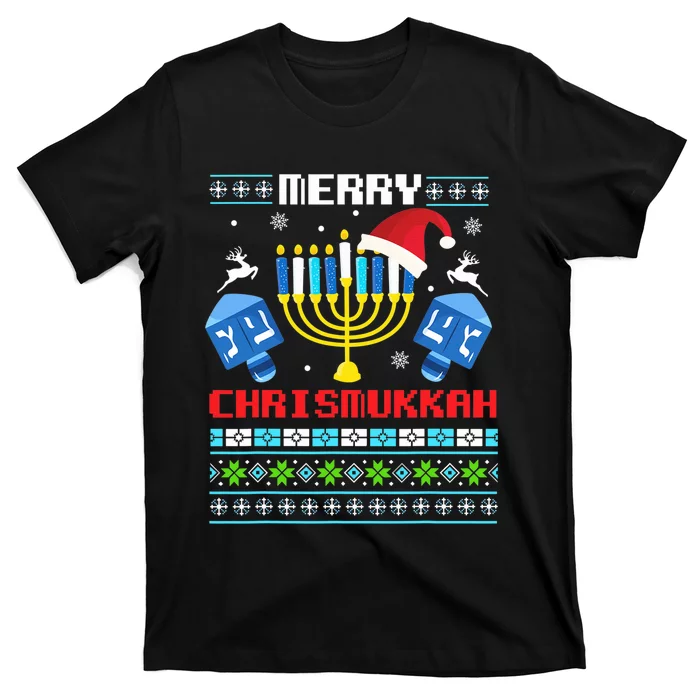 Hanukkah Jewish Merry Christmas Chrismukkah Ugly Sweater T-Shirt