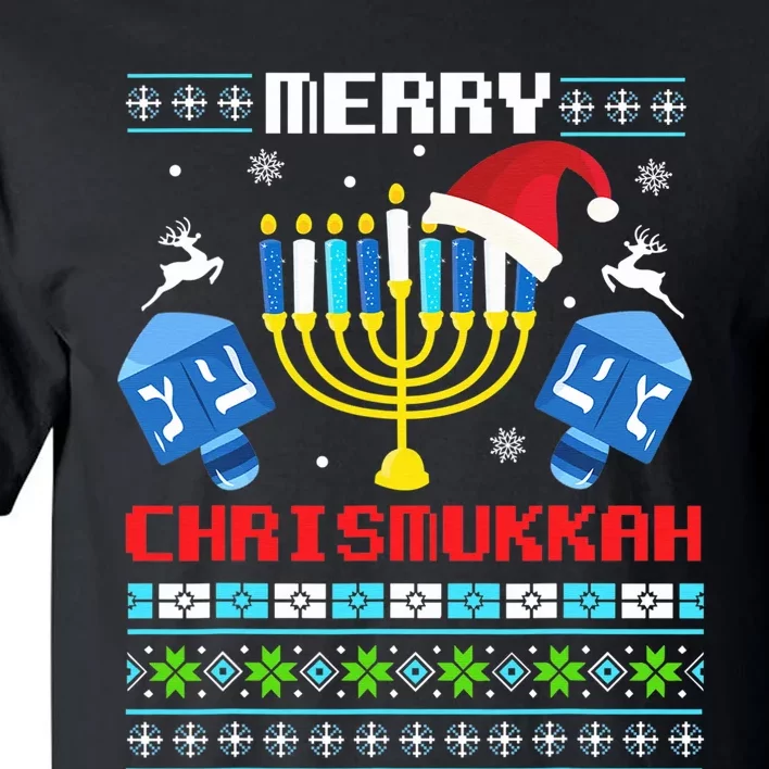 Hanukkah Jewish Merry Christmas Chrismukkah Ugly Sweater Tall T-Shirt