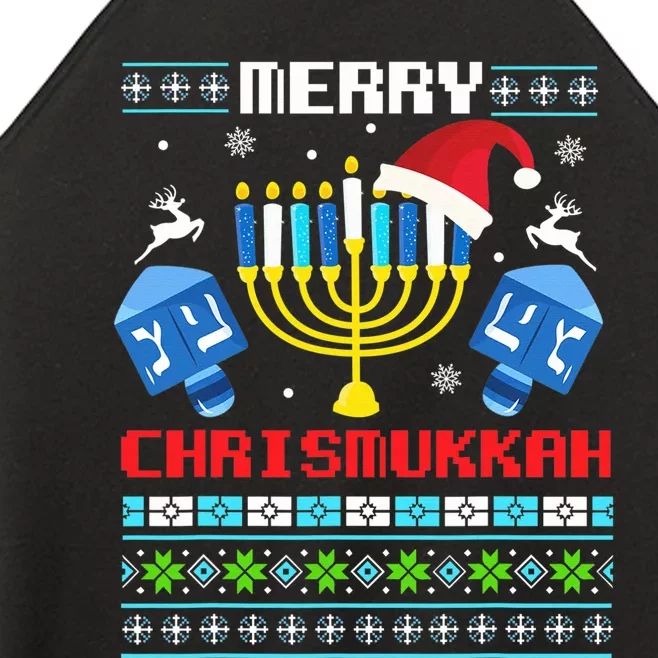 Hanukkah Jewish Merry Christmas Chrismukkah Ugly Sweater Women’s Perfect Tri Rocker Tank