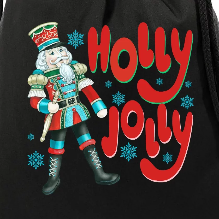 Holly Jolly Nutcracker Christmas Nutcracker Christmas Drawstring Bag