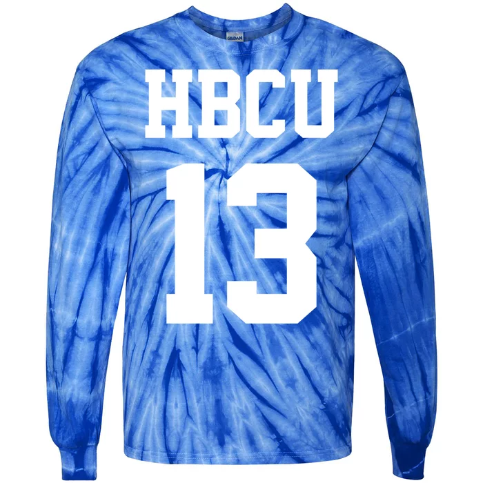 Hbcu Jersey Number 13 Historically Black College University Gift Tie-Dye Long Sleeve Shirt