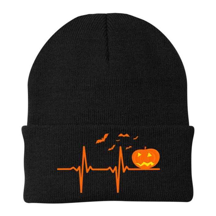 Halloween Jack O Lantern Pulse Heart Beat Knit Cap Winter Beanie