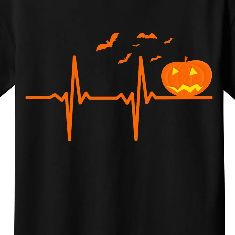 Halloween Jack O Lantern Pulse Heart Beat Kids T-Shirt