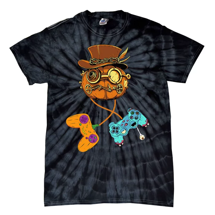 Halloween Jack O Lantern Gamer Funny Pumpkin Tie-Dye T-Shirt