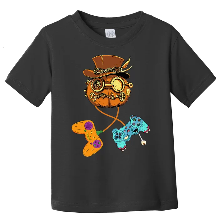 Halloween Jack O Lantern Gamer Funny Pumpkin Toddler T-Shirt