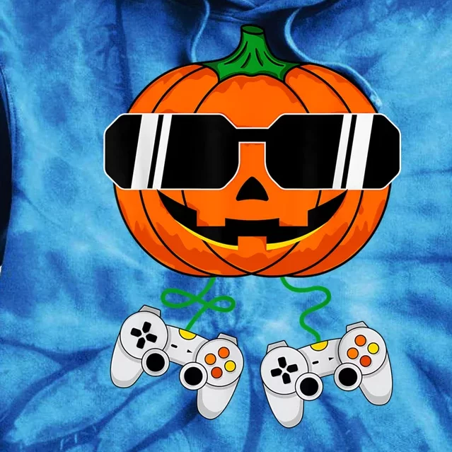 Halloween Jack O Lantern Gamer Dad Funny Halloween Tie Dye Hoodie