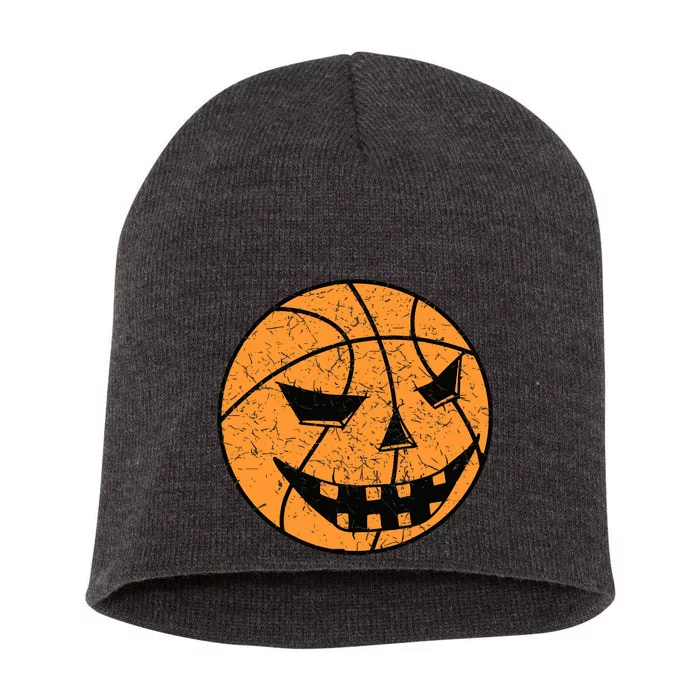 Halloween Jack O Lantern Basketball Player Coach Gift For Man Boy Short Acrylic Beanie