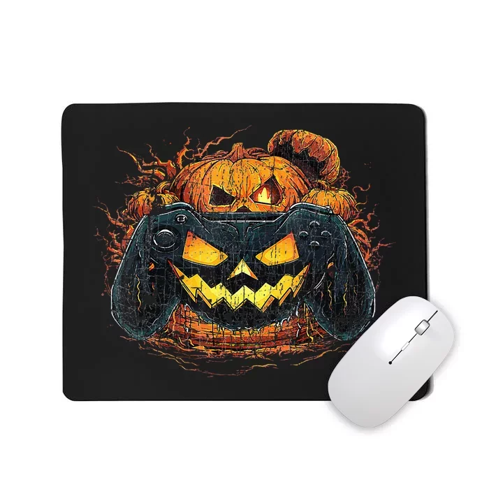 Halloween Jack O Lantern Pixelated Gaming Gamer Mousepad