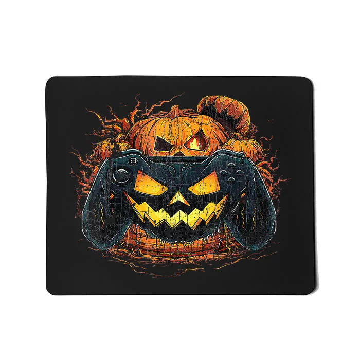 Halloween Jack O Lantern Pixelated Gaming Gamer Mousepad