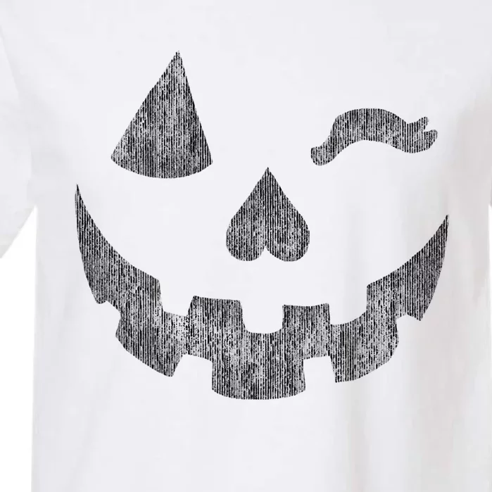 Halloween Jack O Lantern Grin Pumpkin Wink Garment-Dyed Heavyweight T-Shirt