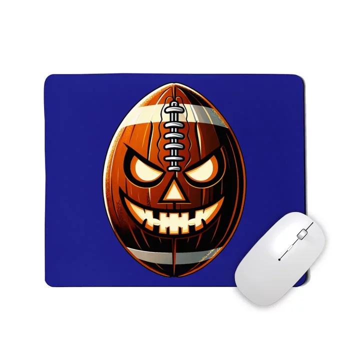 Halloween Jack O Lantern Football Player Coach Pitcher Mousepad