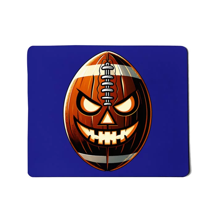 Halloween Jack O Lantern Football Player Coach Pitcher Mousepad