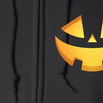 Halloween Jack O Lantern Jackolantern Pumpkin Face Costume Full Zip Hoodie