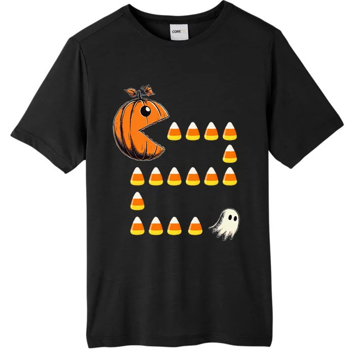 Halloween Jack O Lantern Pumpkin Eating Candy Corn ChromaSoft Performance T-Shirt