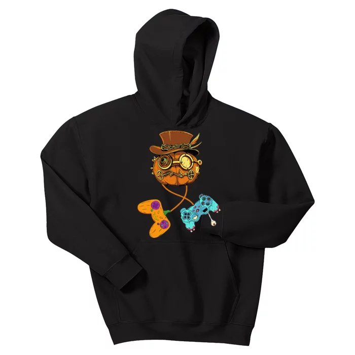 Halloween Jack O Lantern Gamer Funny Pumpkin Kids Hoodie